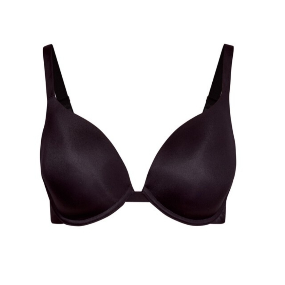 46DDD‎ Black Basic Plunge UnderwireBra Avenue Feminine Comfy Flirty Gothcore